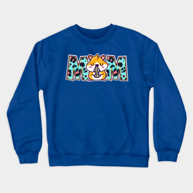 Hamster Mom Crewneck Sweatshirt by cacostadesign